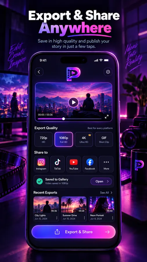 Video export screen